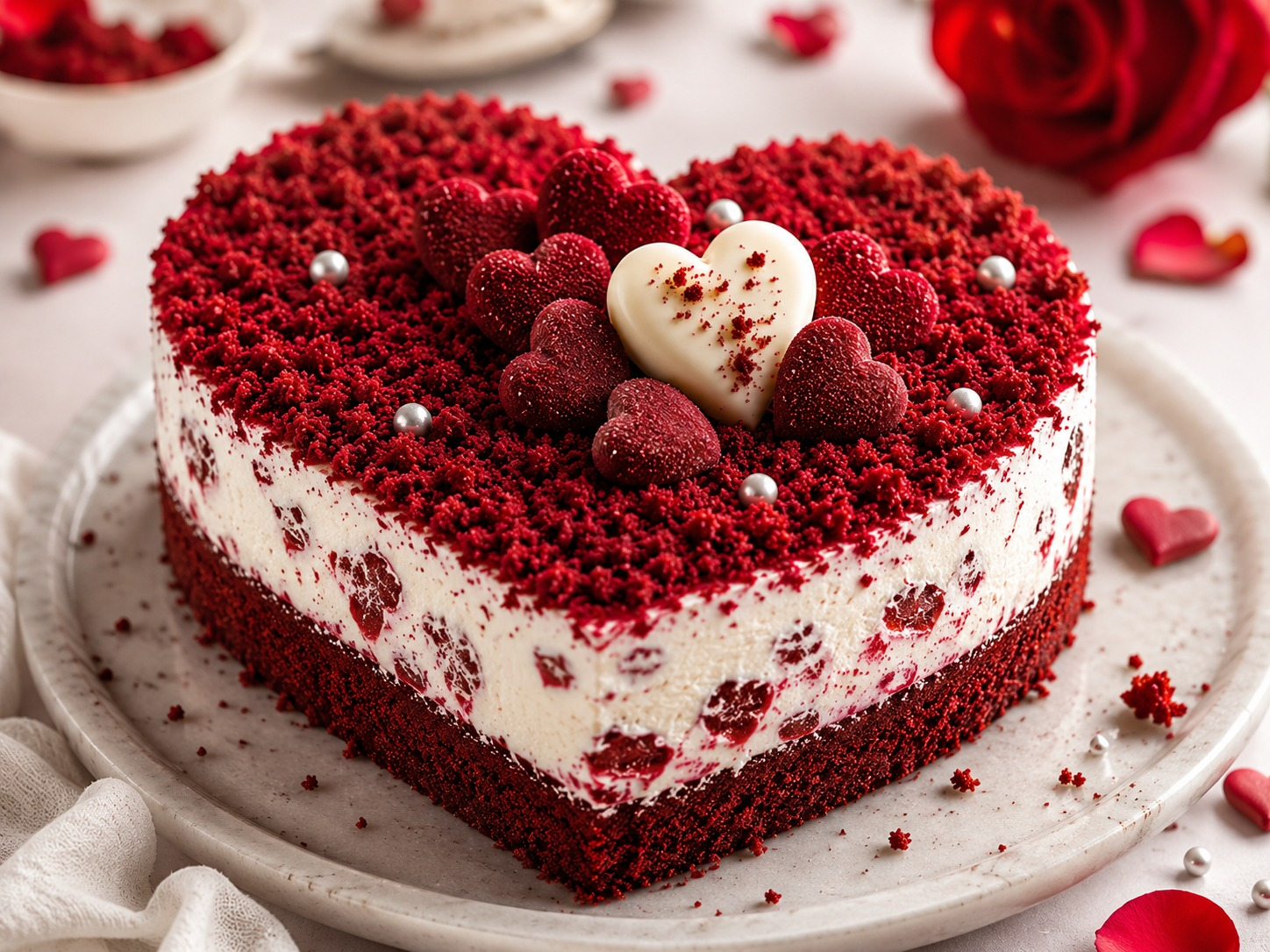 Red Velvet Heartbeat Ice Cream Cake