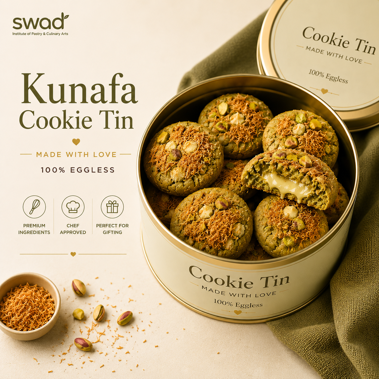 Kunafa Cookie Tin