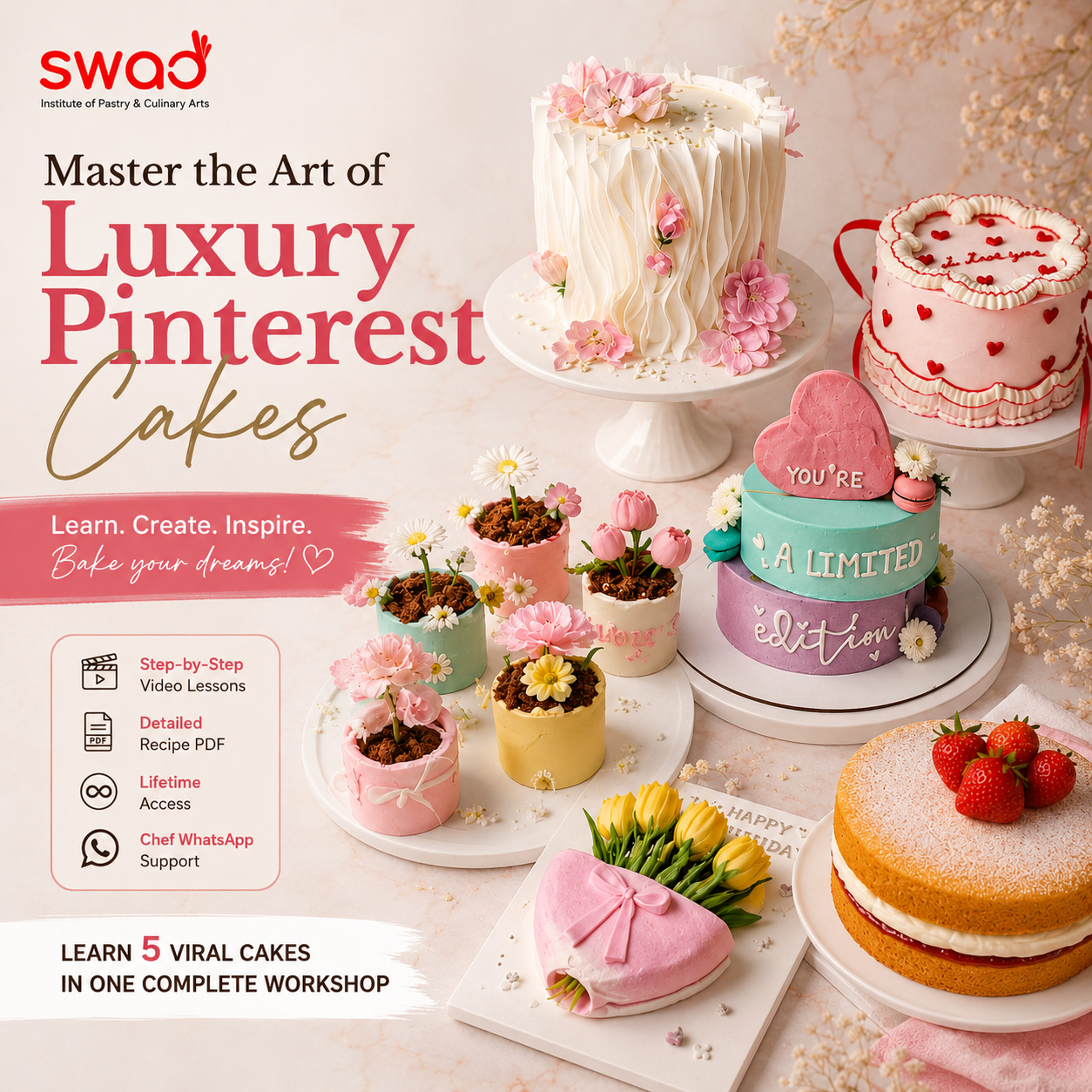 Luxury Pinterest Cakes Workshop