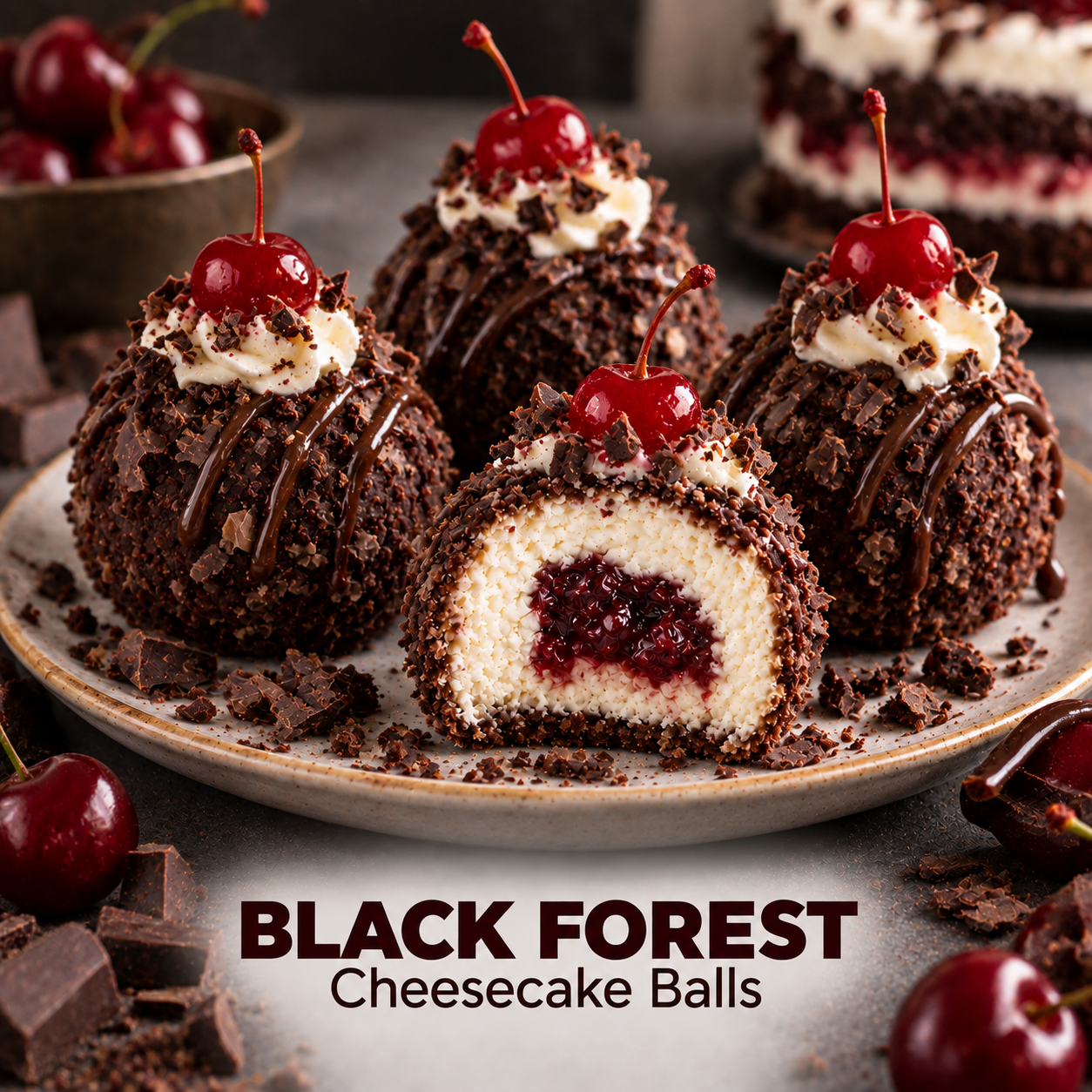 Bluerasp Cheesecake Balls