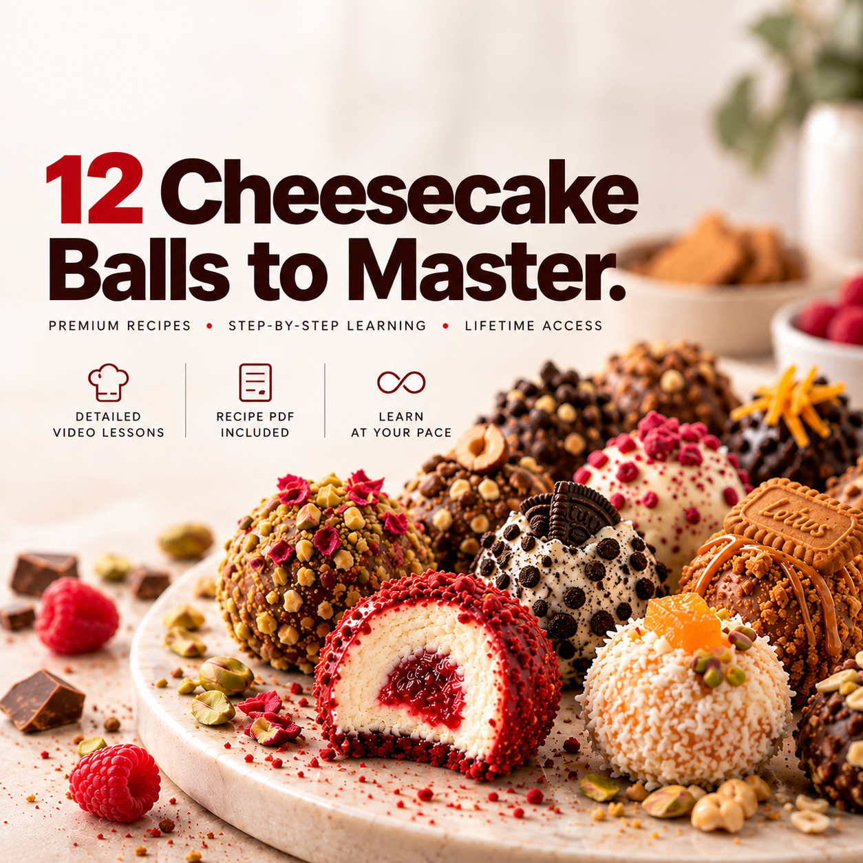 Premium cheesecake balls