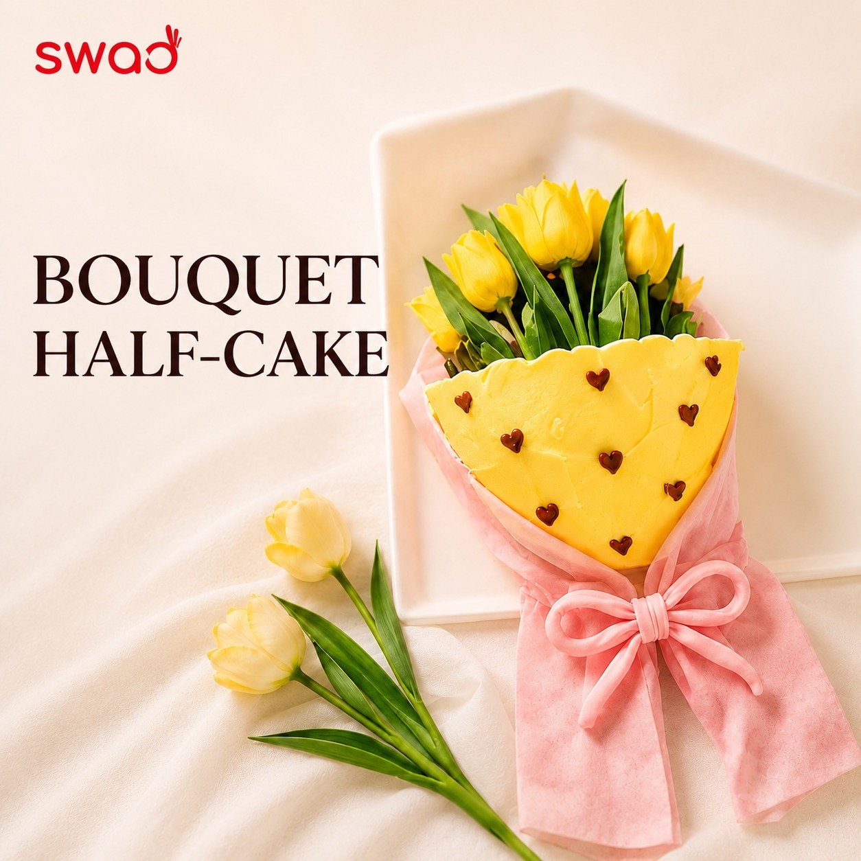 Floral Bouquet Half Cake